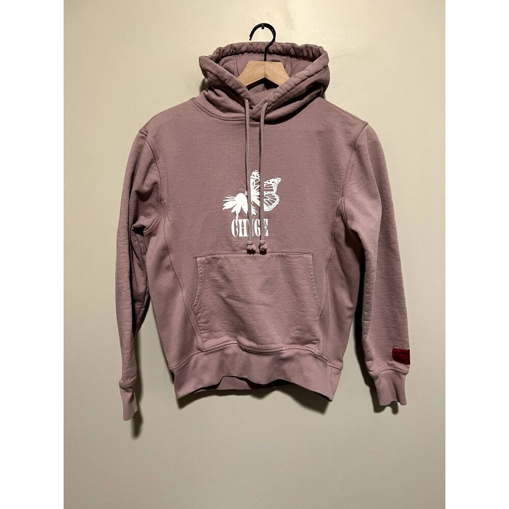 CHNGE Growth is a Process Sweatshirt Hoodie Cotton Women's Purple Size Small